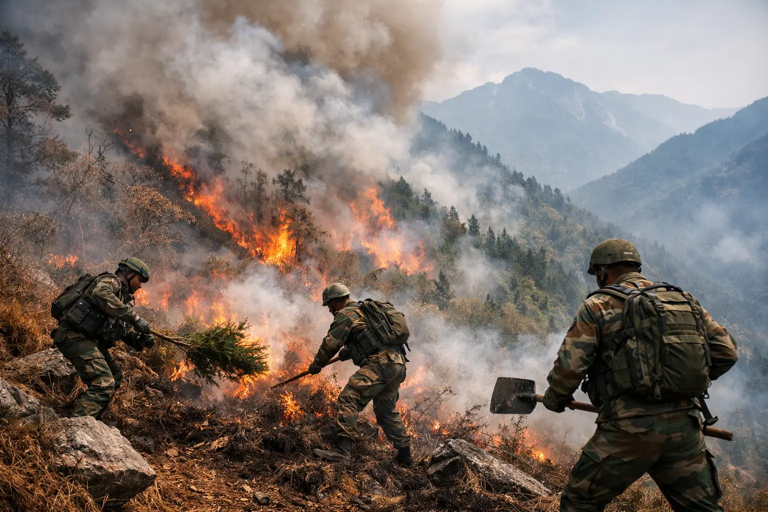 Indian Army Controls Wildfire Along Arunachal’s Sino-India Border