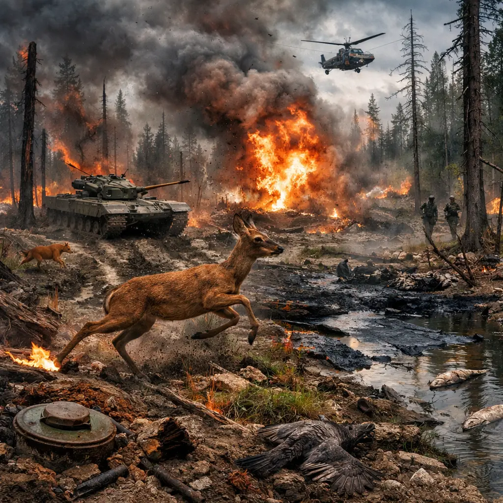 How War Impacts Wildlife and Biodiversity: The Silent Environmental Casualties
